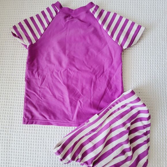 Children place Toddler Girl 2-Piece Rash Guard Swimsuit Set 4T - Picture 6 of 7